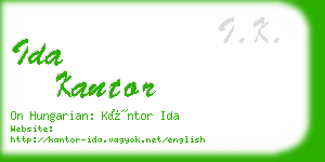 ida kantor business card